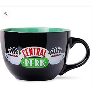 FRIENDS Central Perk Black Ceramic Mug Oversized for Coffee, Soup, 24 Ounces NWT